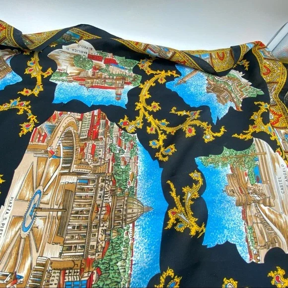 Rome Landmark Scarf Made in Italy 100% polyester - Picture 5 of 7